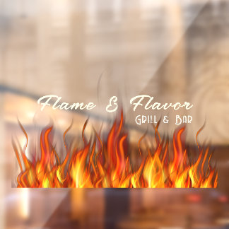 Autocollant Pour Fenêtre Gril Rouge Chaud