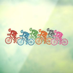 Autocollant Pour Fenêtre Groupe de cyclistes de vélo cycliste