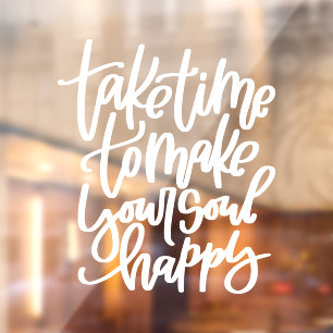 Autocollant Pour Fenêtre Guillemet de bien-être Fenêtre Décal