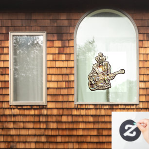 Autocollant Pour Fenêtre Guitar Blues Mann - Sentez-le