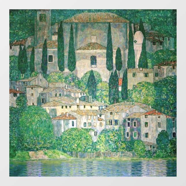 Autocollant Pour Fenêtre Gustav Klimt - Église à Cassone (Feuille)