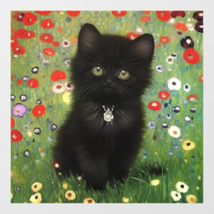 Autocollant Pour Fenêtre Gustav Klimt Kitten