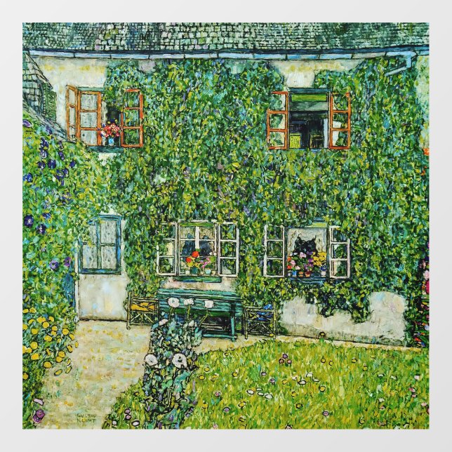 Autocollant Pour Fenêtre Gustav Klimt - La Maison de Guardaboschi (Feuille)