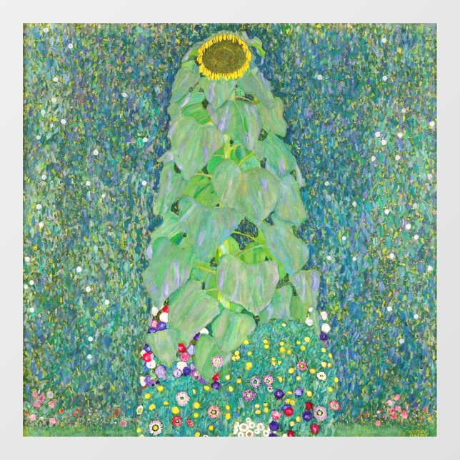 Autocollant Pour Fenêtre Gustav Klimt - Le tournesol (Feuille)