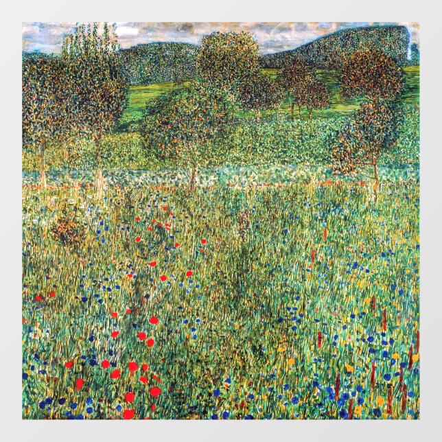 Autocollant Pour Fenêtre Gustav Klimt - Orchard (Feuille)