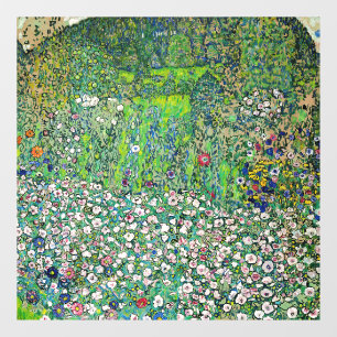 Autocollant Pour Fenêtre Gustav Klimt - Paysage horticole et sommet de coll