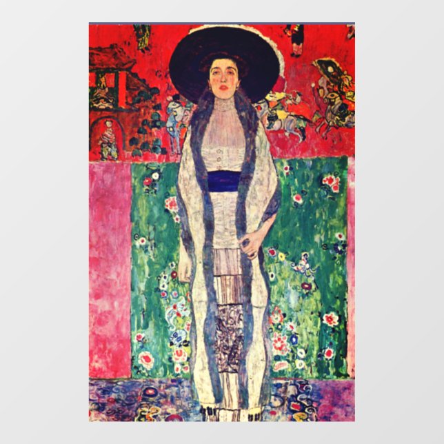 Autocollant Pour Fenêtre Gustav Klimt Portrait d'Adele Bloch-Bauer II (Feuille)