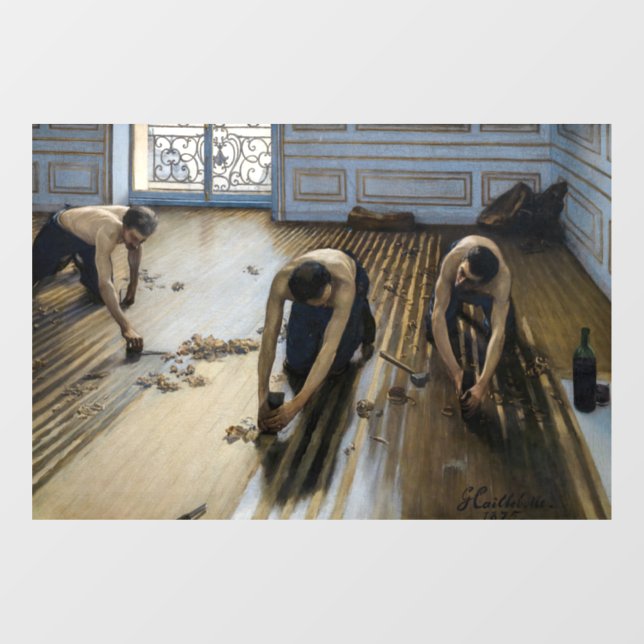 Autocollant Pour Fenêtre Gustave Caillebotte - Les Graveuses (Feuille)