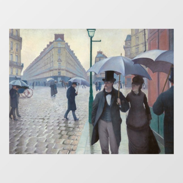 Autocollant Pour Fenêtre Gustave Caillebotte - Paris Street ; Rainy Day (Feuille)