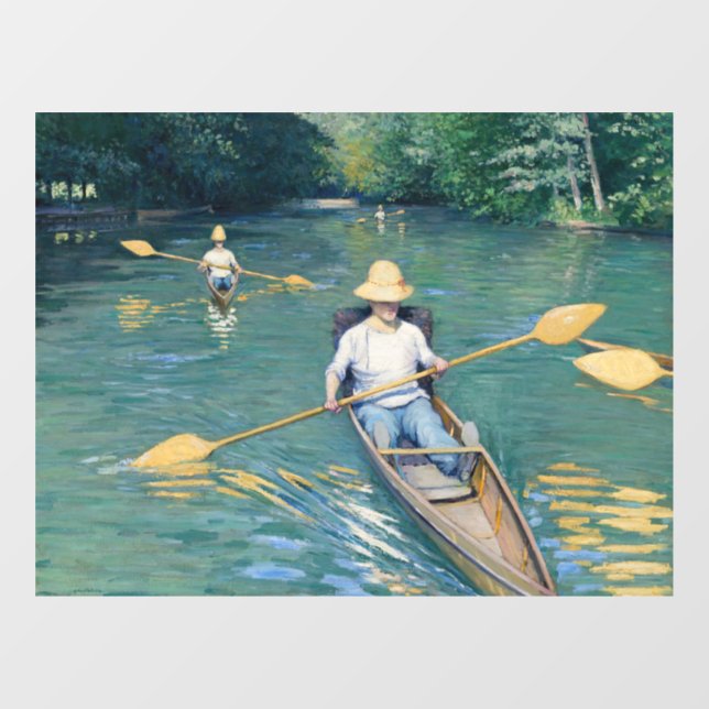 Autocollant Pour Fenêtre Gustave Caillebotte - Skiffs on the Yerres (Feuille)
