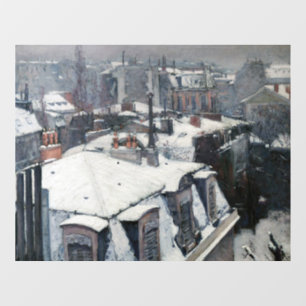 Autocollant Pour Fenêtre Gustave Caillebotte - Toits dans la neige