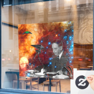 Autocollant Pour Fenêtre H.G.Wells Science-Fiction