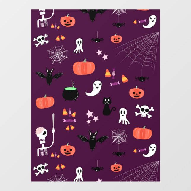 Autocollant Pour Fenêtre Halloween (Feuille)