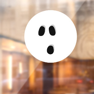Autocollant Pour Fenêtre Halloween blanc fantôme effrayante visage décorati