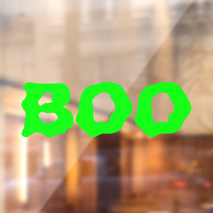 Autocollant Pour Fenêtre Halloween Boo néon vert slime éffrayant drôle déco