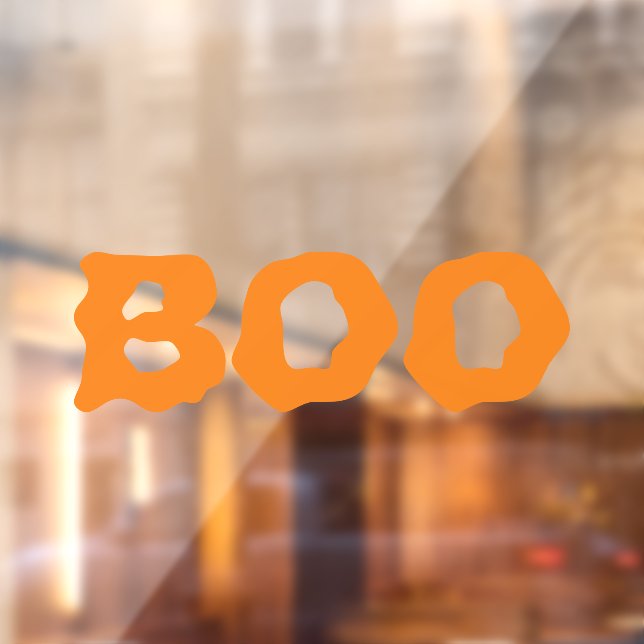 Autocollant Pour Fenêtre Halloween Boo orange éffrayante effroi drôle décor (Feuille 2)