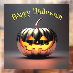 Autocollant Pour Fenêtre Halloween Citrouille brillant