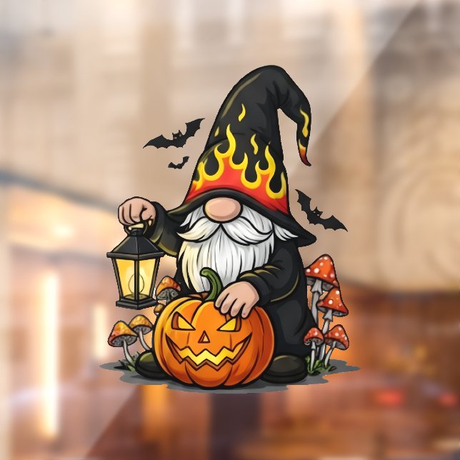 Autocollant Pour Fenêtre Halloween Gnome Window Cling (Feuille 2)