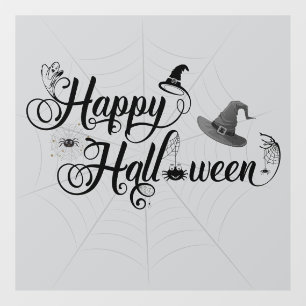 Autocollant Pour Fenêtre Halloween Happy Whacky Avec Webs