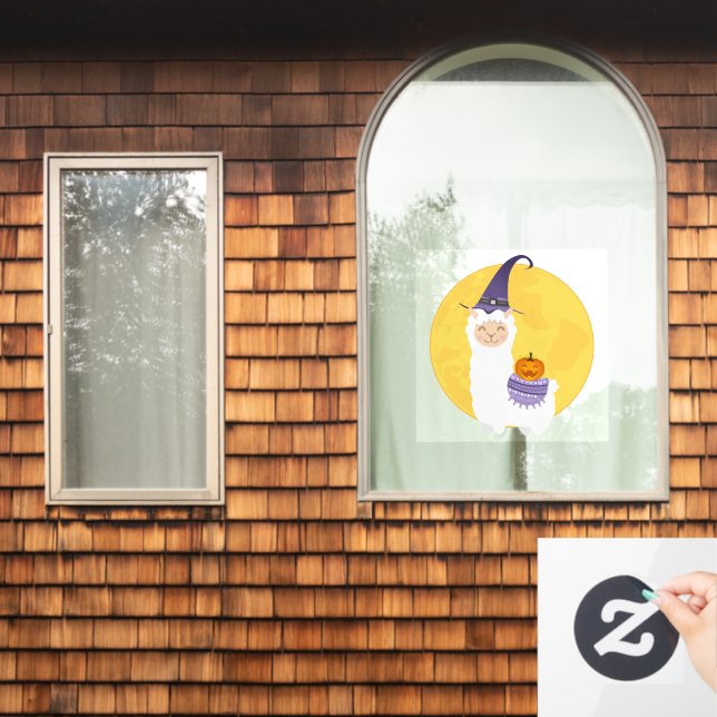 Autocollant Pour Fenêtre Halloween Llama (Fenêtre d'accueil)