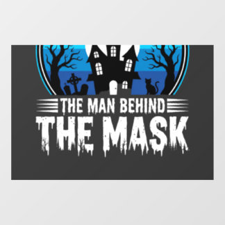 Autocollant Pour Fenêtre Halloween Man Behind the Mask Haunted House