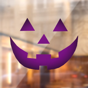 Autocollant Pour Fenêtre Halloween néon violet Jack-o'-lantern effrayant
