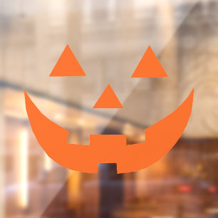Autocollant Pour Fenêtre Halloween orange Jack-o'-lantern drôle drôle