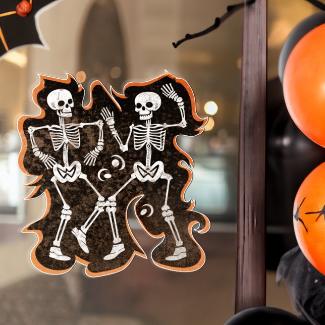 Autocollant Pour Fenêtre Halloween ou Jour des Skeletons de la Danse Morte (Créateur téléchargé)