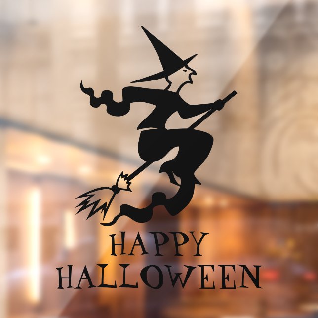 Autocollant Pour Fenêtre Halloween sorcière noir personnalisation décoratio (Feuille 2)