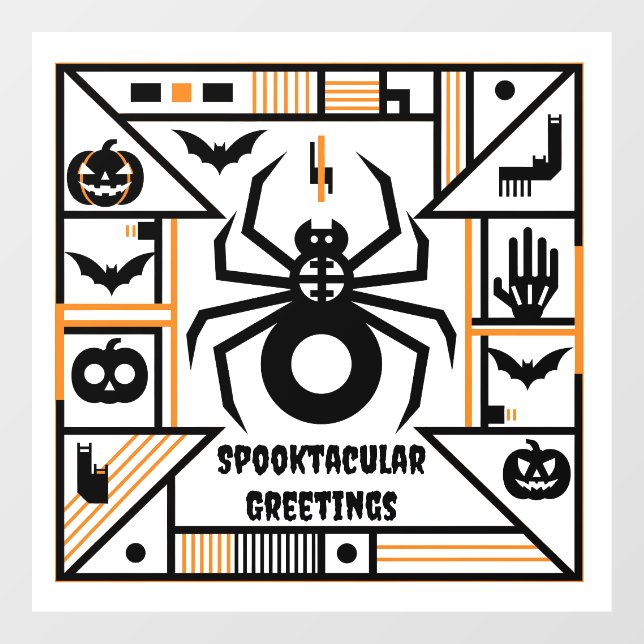 Autocollant Pour Fenêtre halloween spooktaculaire (Feuille)