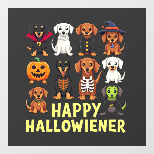 Autocollant Pour Fenêtre Hallowiener Éffrayant Halloween Chien Weiner