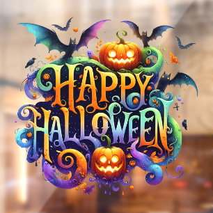 Autocollant Pour Fenêtre Happy Halloween cling fenêtre