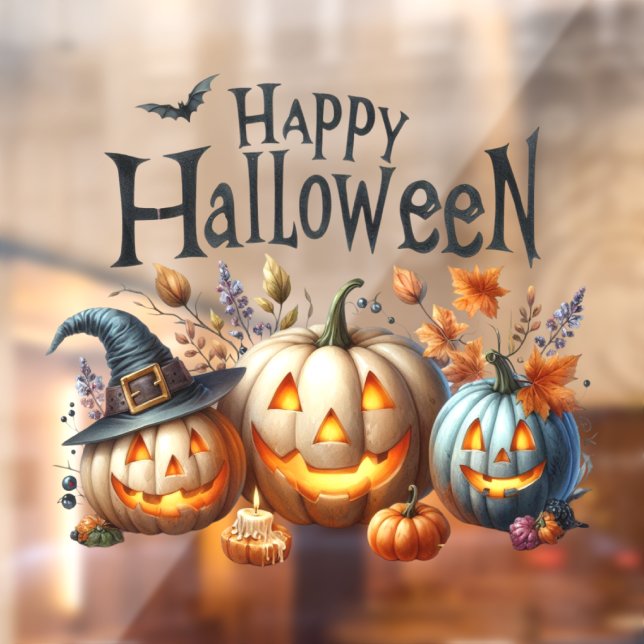 Autocollant Pour Fenêtre Happy Halloween cling fenêtre (Feuille 2)