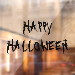 Autocollant Pour Fenêtre Happy Halloween décorations de peur noire