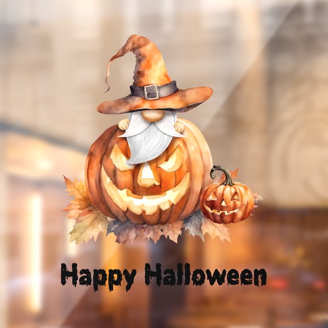Autocollant Pour Fenêtre Happy Halloween Gnome Cling fenêtre (Feuille 2)