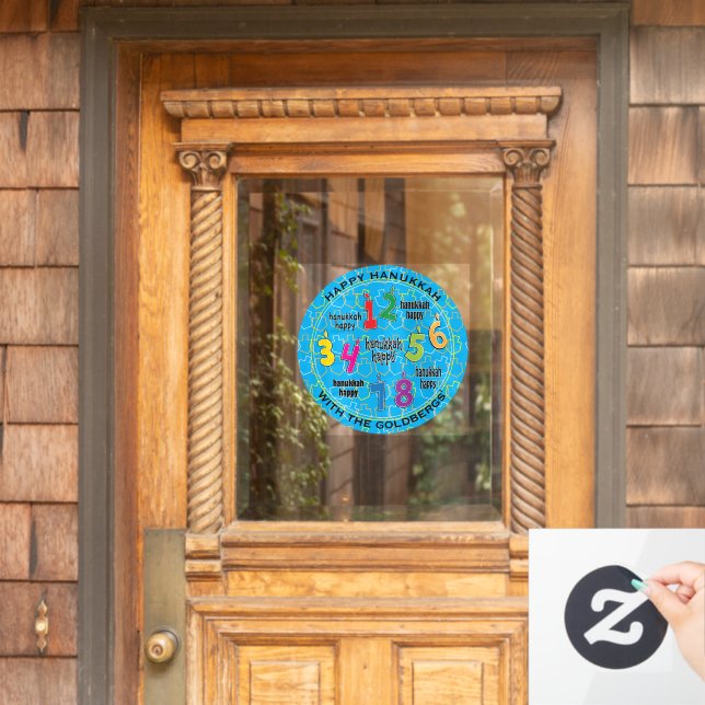 Autocollant Pour Fenêtre Happy HANOUKKA Huit Nuits (Porte d'accueil)