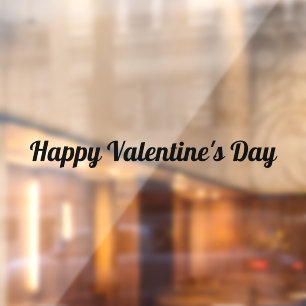 Autocollant Pour Fenêtre Happy Valentine's Day Window Cling