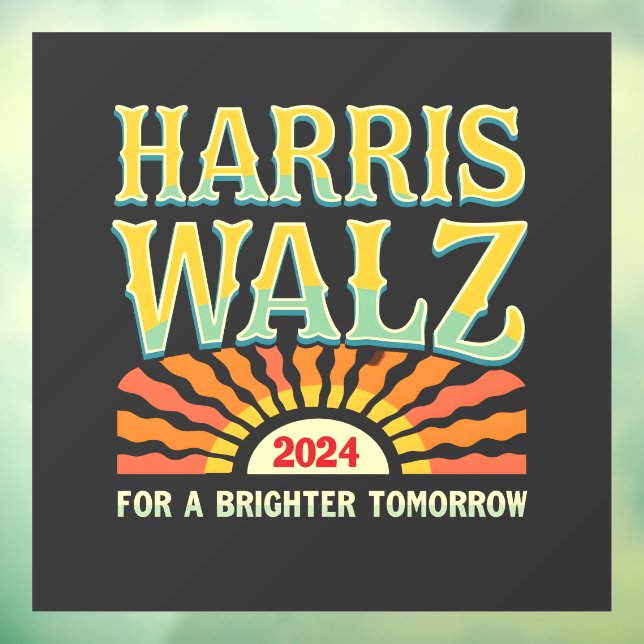 Autocollant Pour Fenêtre Harris Waltz pour un avenir meilleur Kamala Harris (Feuille 3)