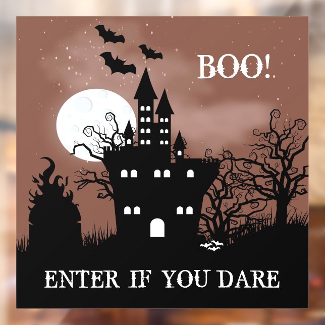 Autocollant Pour Fenêtre Haunted Castle Halloween (Feuille 2)