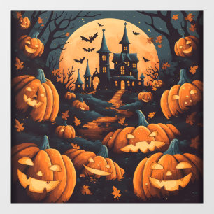 Autocollant Pour Fenêtre Haunted Halloween Cling fenêtre