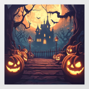 Autocollant Pour Fenêtre Haunted Halloween Cling fenêtre