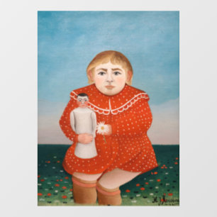 Autocollant Pour Fenêtre Henri Rousseau - Enfant à la poupée