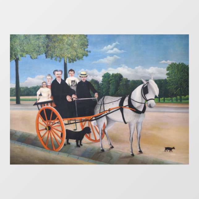 Autocollant Pour Fenêtre Henri Rousseau - La Carriole du pere Junier (Feuille)