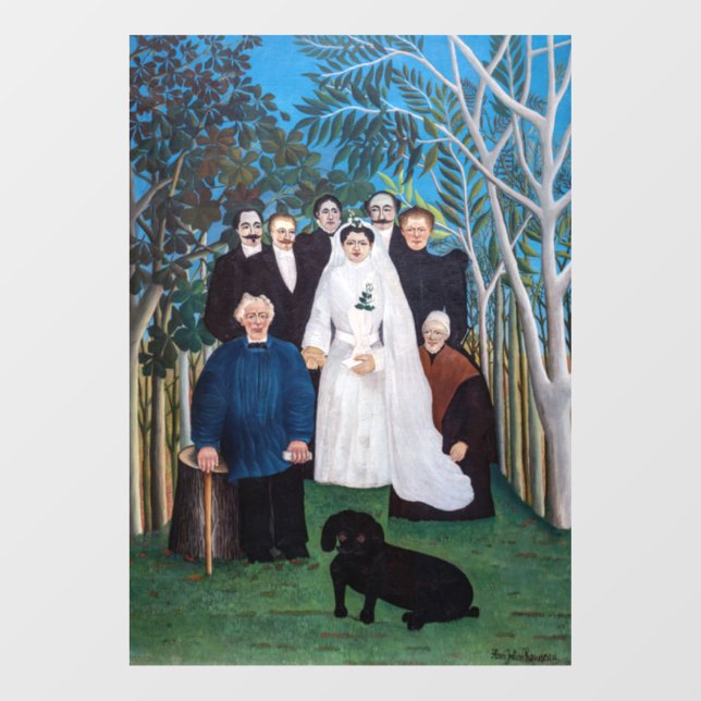 Autocollant Pour Fenêtre Henri Rousseau - La fête de mariage (Feuille)