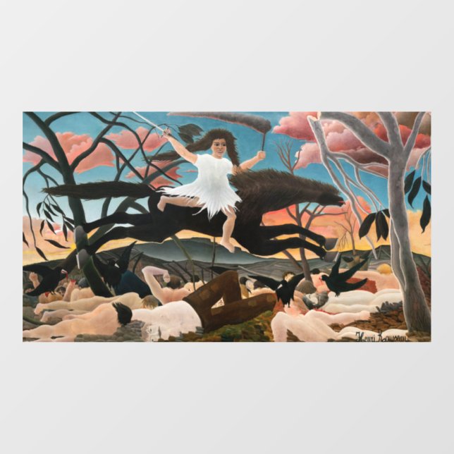 Autocollant Pour Fenêtre Henri Rousseau - La guerre (Feuille)