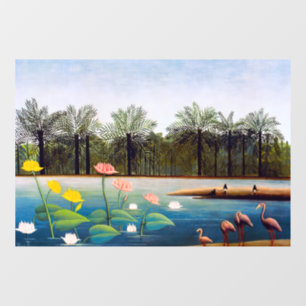 Autocollant Pour Fenêtre Henri Rousseau - Les Flamants