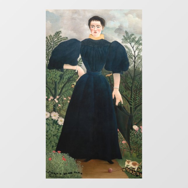 Autocollant Pour Fenêtre Henri Rousseau - Portrait de Madame M. (Feuille)