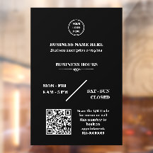 Heures d'ouverture de la boutique avec logo d'entr