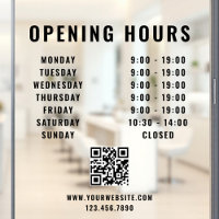 Heures d'ouverture d'entreprise Code QR minimalist