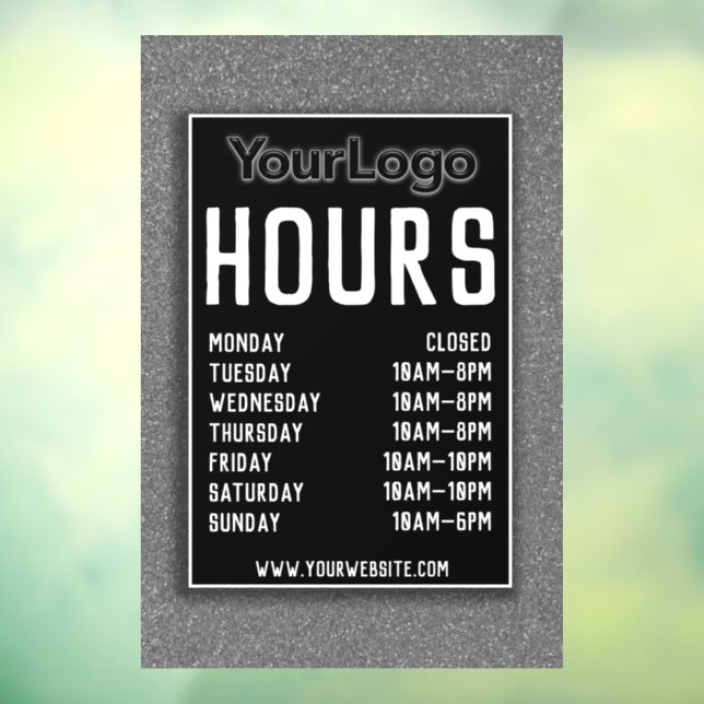 Autocollant Pour Fenêtre Heures d'ouverture du magasin de décoration de bou (Feuille 3)